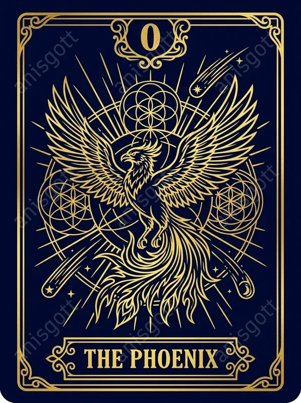 Cosmic Gold Tarot Card Poster Prints