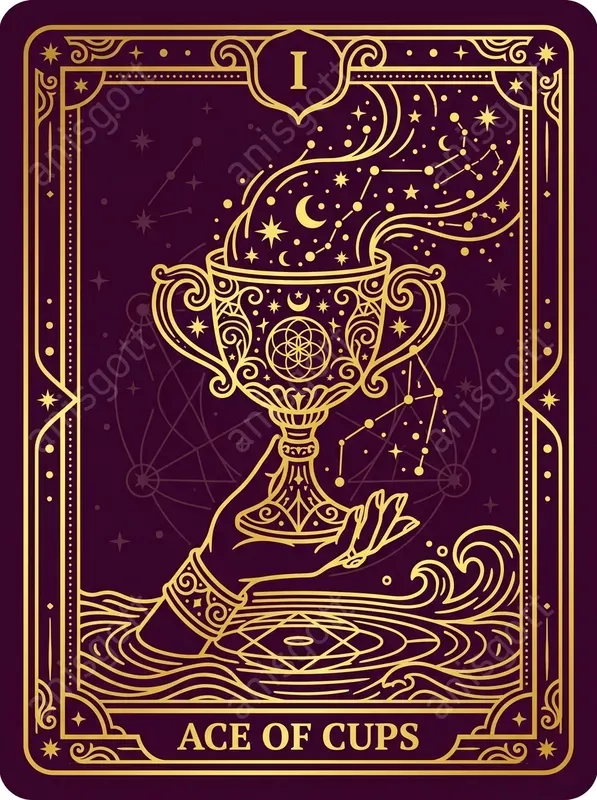 Cosmic Gold Tarot Card Poster Prints
