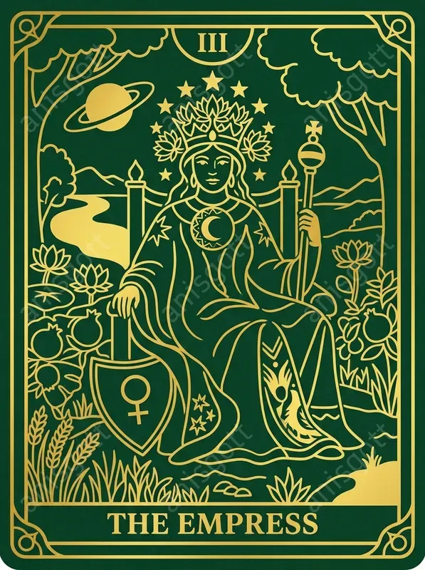 Cosmic Gold Tarot Card Poster Prints