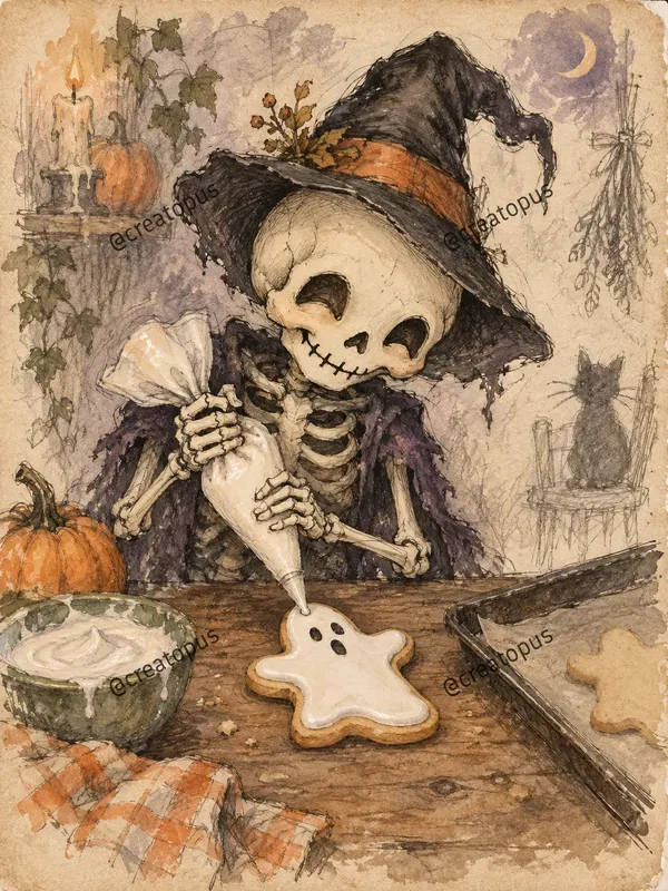 Whimsical Halloween Junk Journal Art