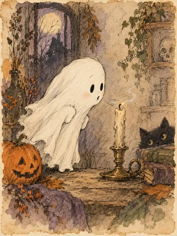 Whimsical Halloween Junk Journal Art