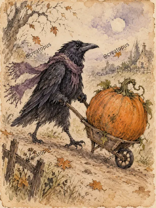 Whimsical Halloween Junk Journal Art