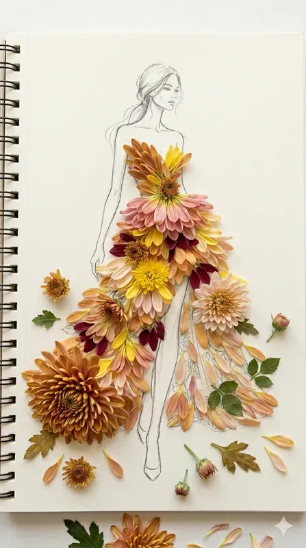 Free Floral Handdrawn Dresses Blooming