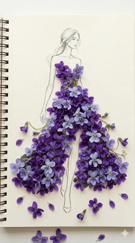 Free Floral Handdrawn Dresses Blooming