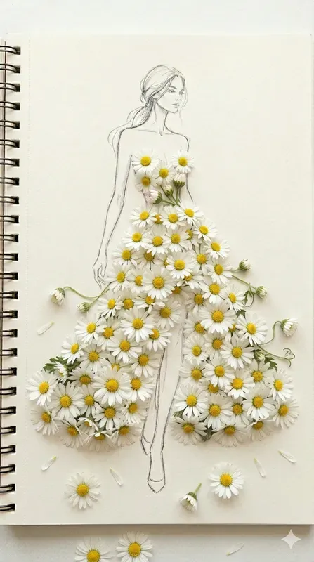 Free Floral Handdrawn Dresses Blooming