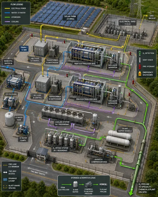 Green Hydrogen Electrolysis Storages