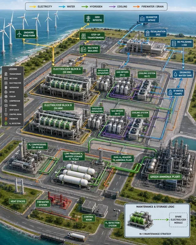 Green Hydrogen Electrolysis Storages