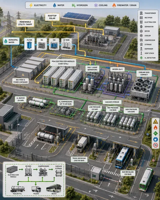 Green Hydrogen Electrolysis Storages