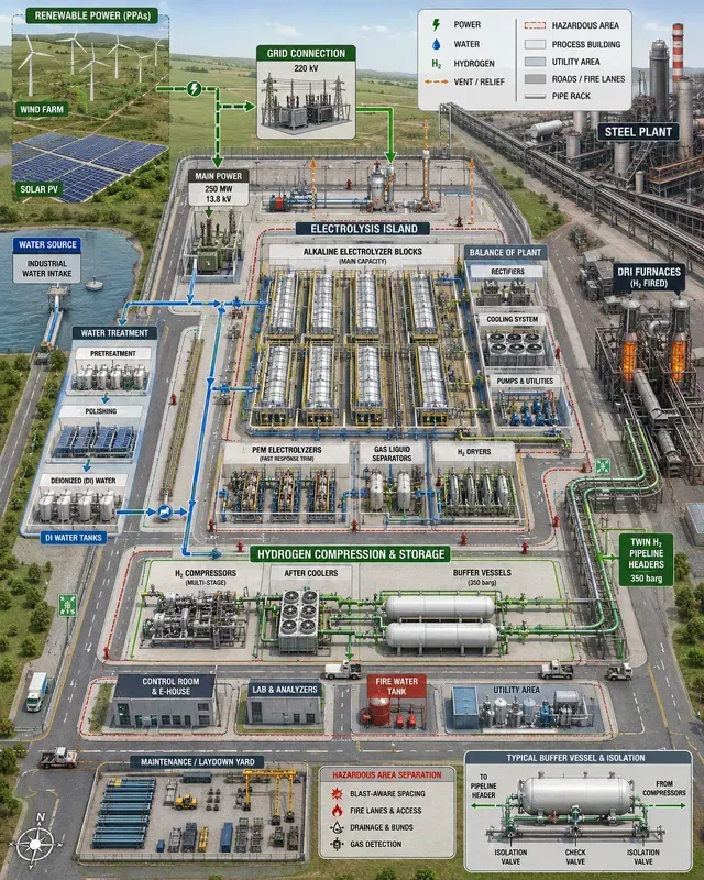 Green Hydrogen Electrolysis Storages