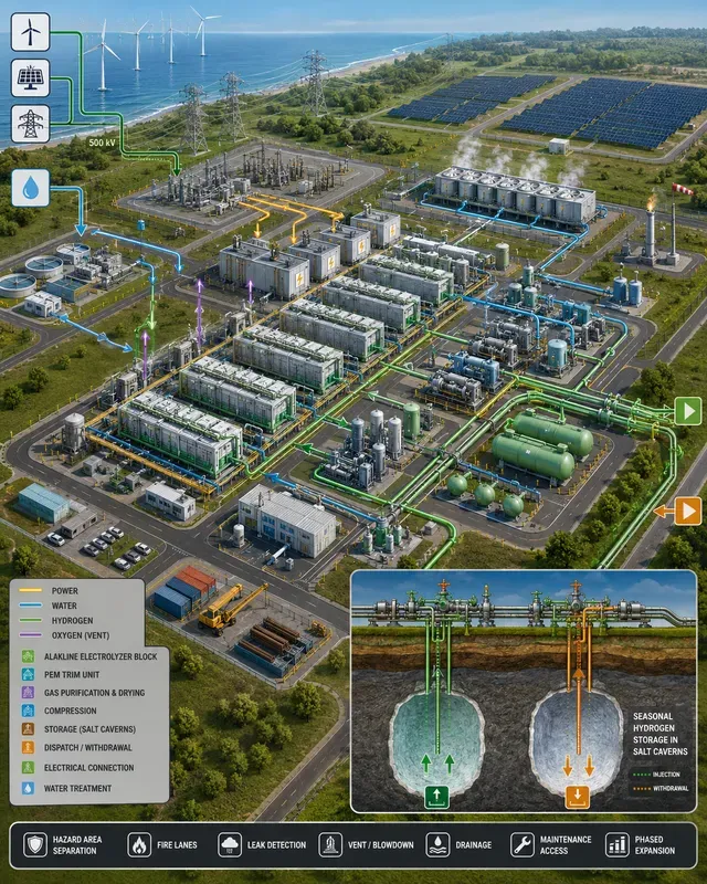 Green Hydrogen Electrolysis Storages
