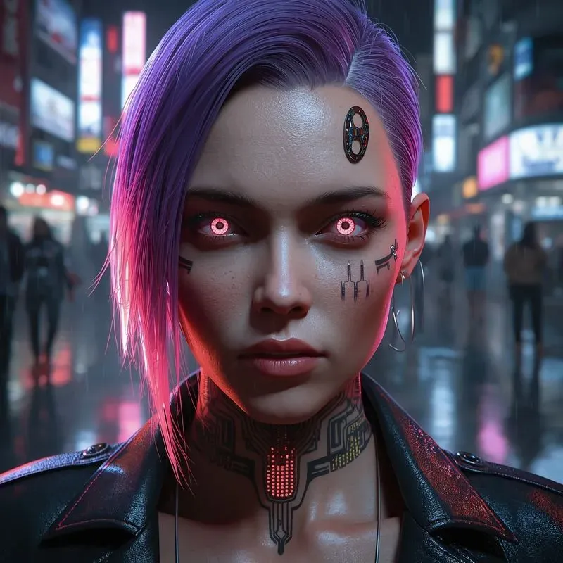 8K Ultraphotorealistic Cyberpunk Females