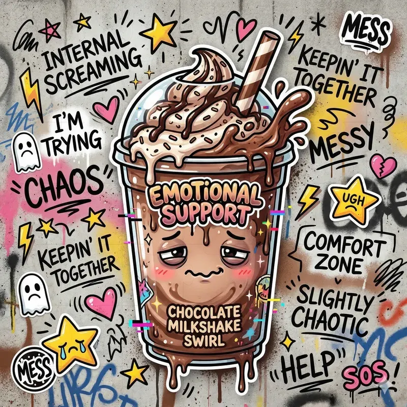 Kawaii Chaotic Street Pop Drink Mascots