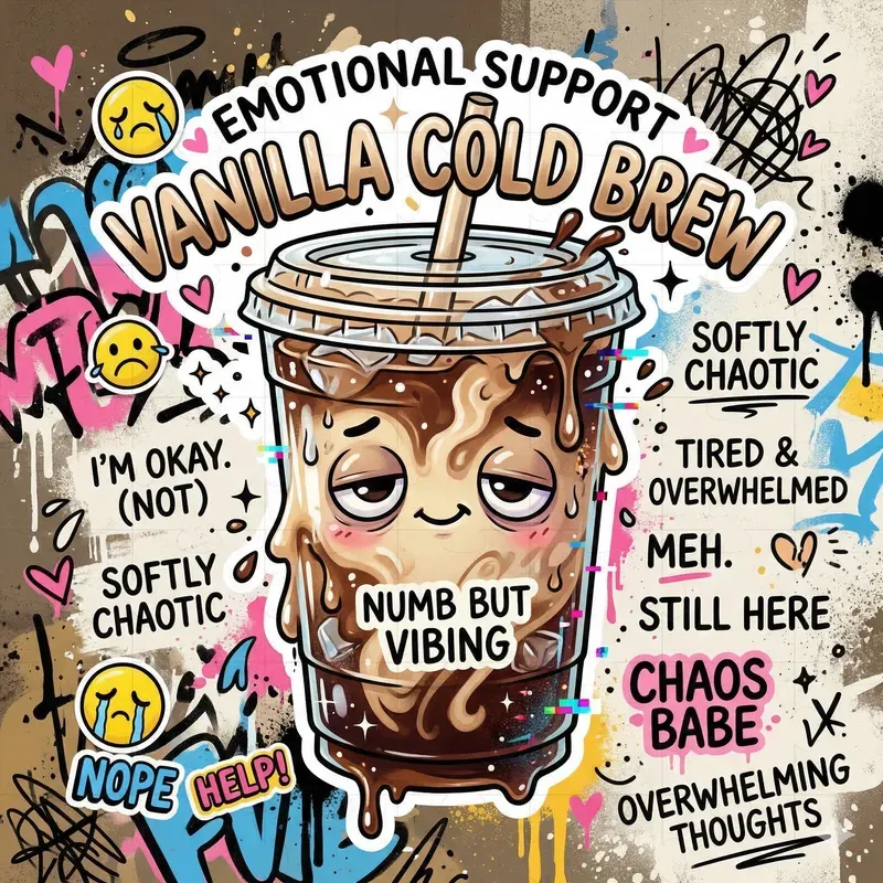 Kawaii Chaotic Street Pop Drink Mascots