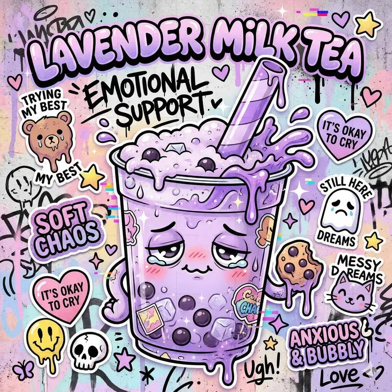 Kawaii Chaotic Street Pop Drink Mascots