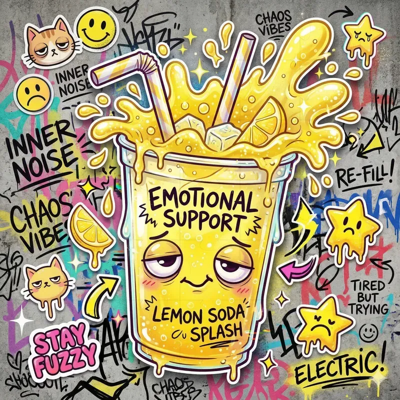 Kawaii Chaotic Street Pop Drink Mascots