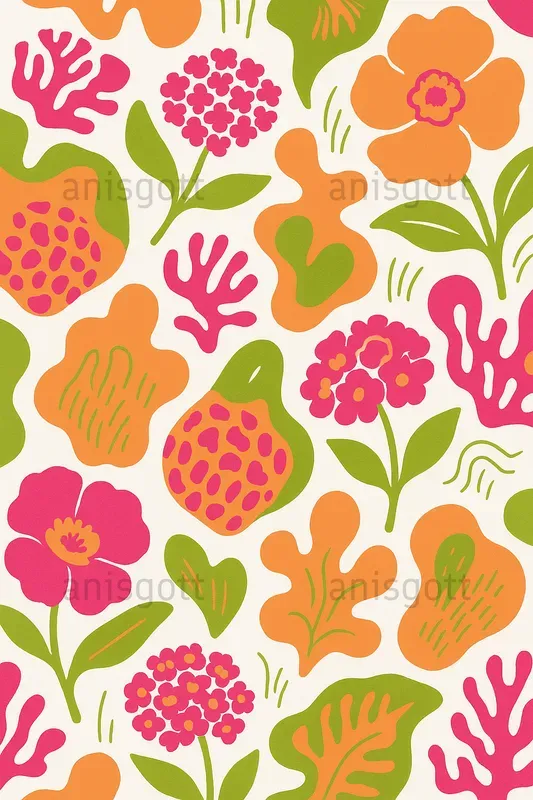 Vibrant Summer Blooms Seamless Patterns