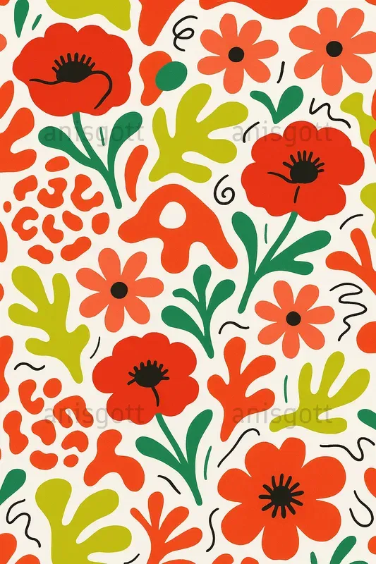 Vibrant Summer Blooms Seamless Patterns