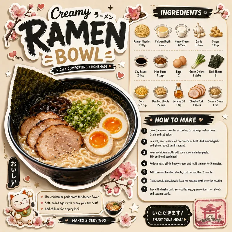 Sticker Style Food Recipe Posters