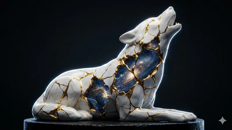 Cosmic Gold Kintsugi Art Print Designs
