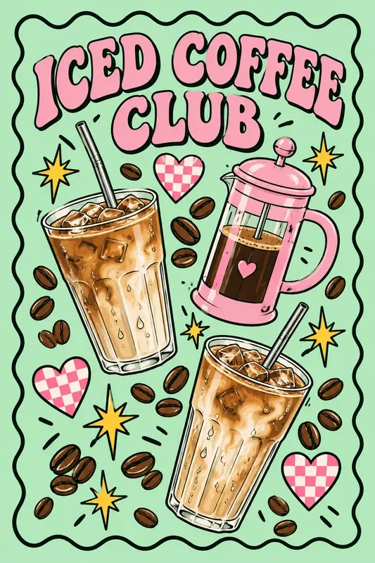 Preppy Y2k Club Poster Art