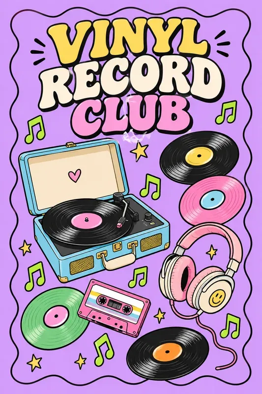 Preppy Y2k Club Poster Art