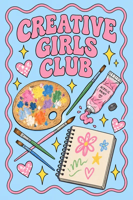 Preppy Y2k Club Poster Art