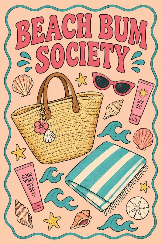 Preppy Y2k Club Poster Art