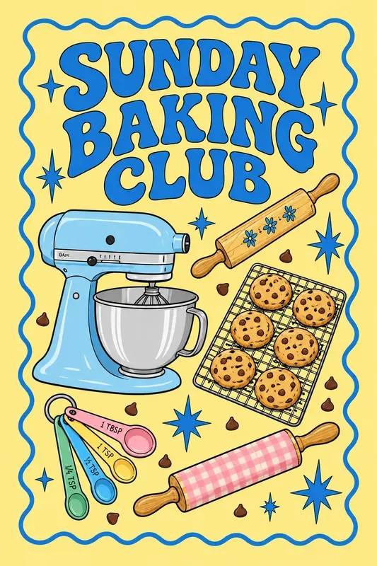 Preppy Y2k Club Poster Art