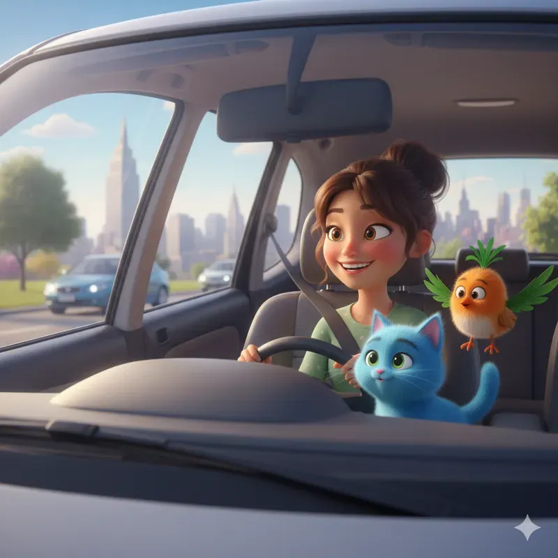 Cozy Young Girl Lifestyles In Pixarstyle