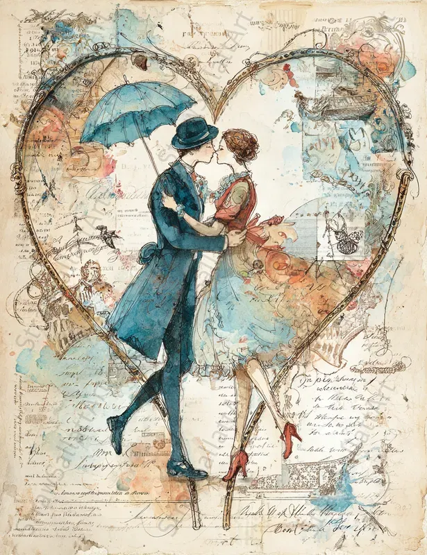 Vintage Wedding Junk Journal Artworks