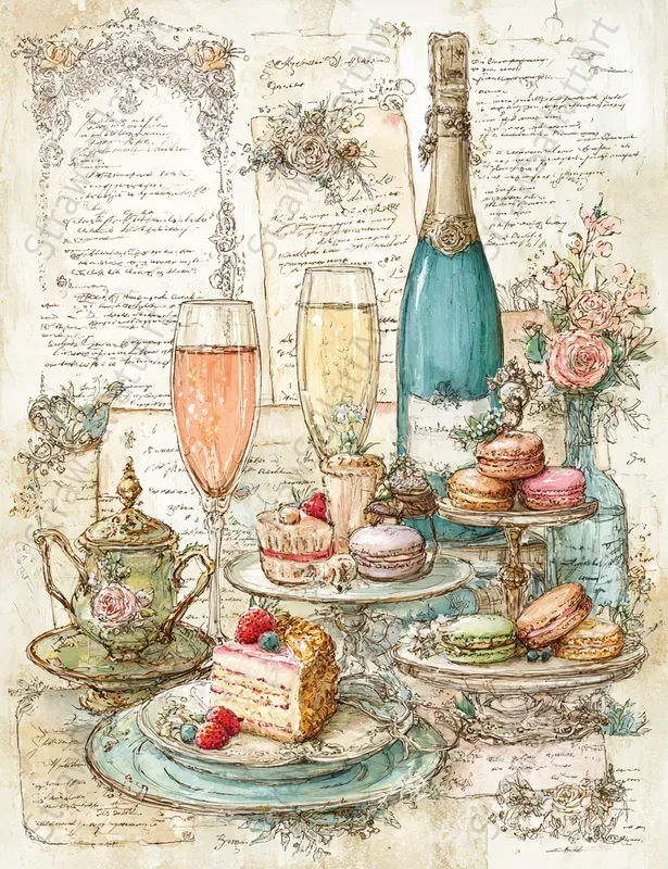 Vintage Wedding Junk Journal Artworks
