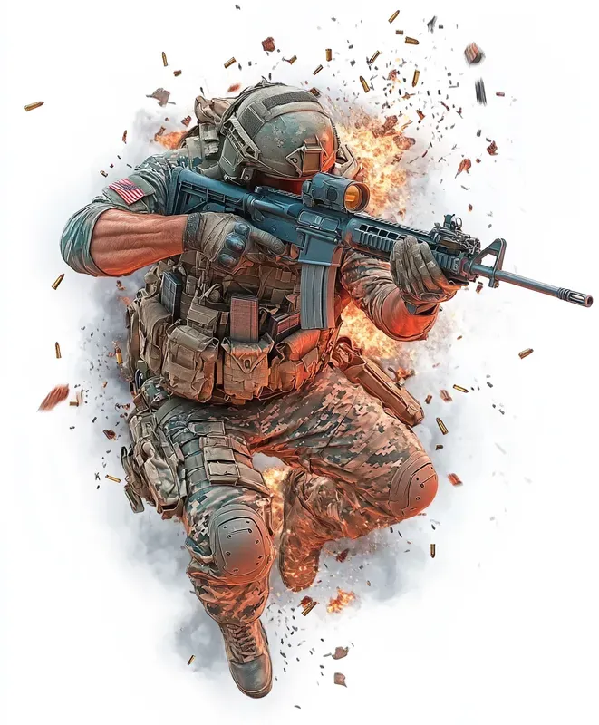 Realistic Warriors In Action