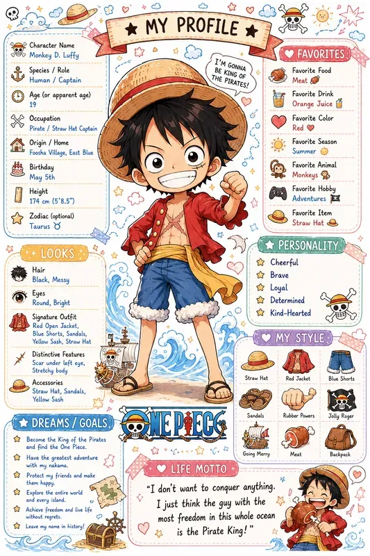 Kawaii My Profile Character Scrapbooks
