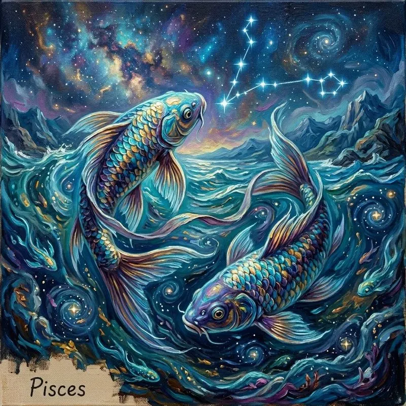 Celestial Zodiac Oil Paintings