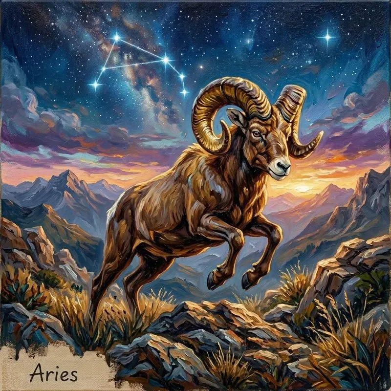 Celestial Zodiac Oil Paintings