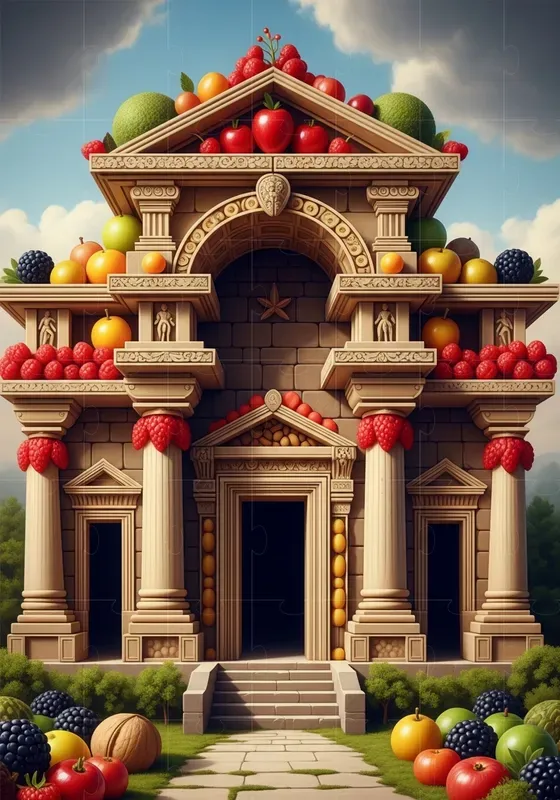 Organic Mosaic Form Compositions