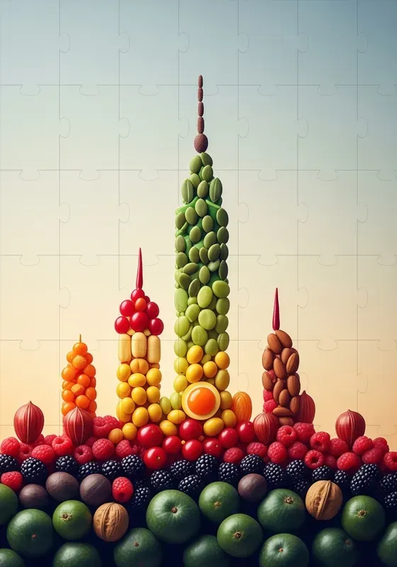 Organic Mosaic Form Compositions