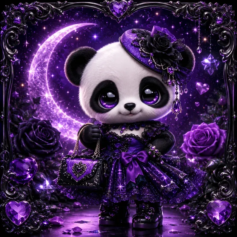 Kawaii Gothic Galaxy Animals