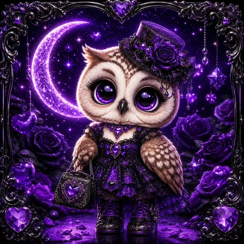 Kawaii Gothic Galaxy Animals