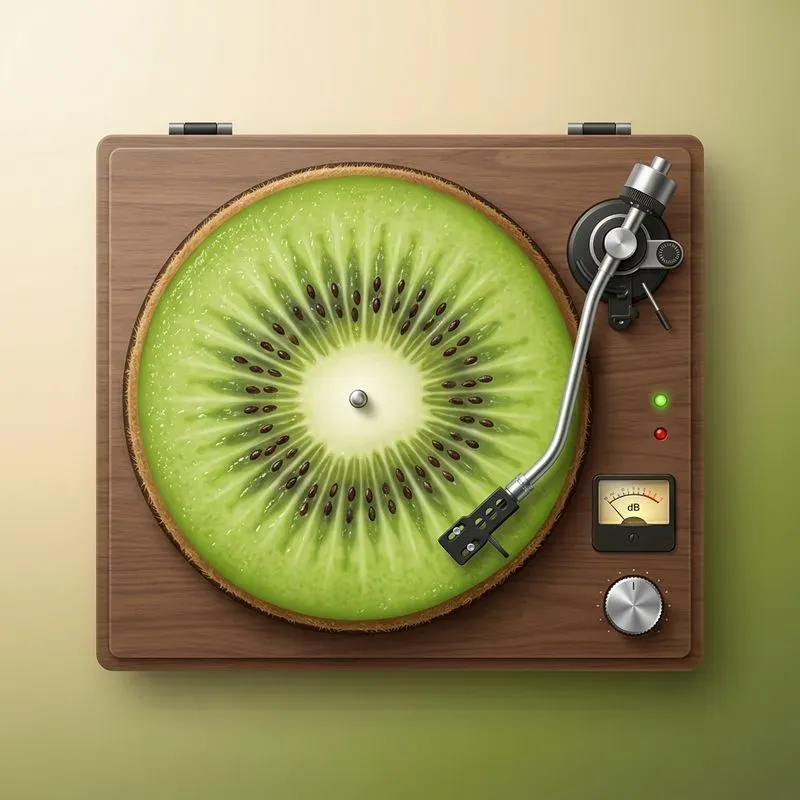 Vinyl Record Players Viewed From The Top