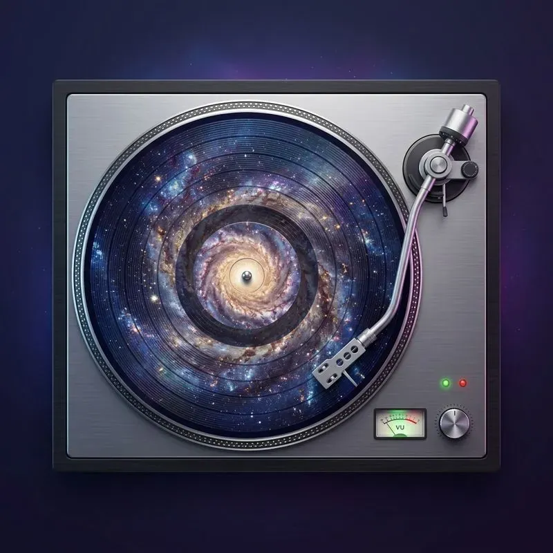 Vinyl Record Players Viewed From The Top