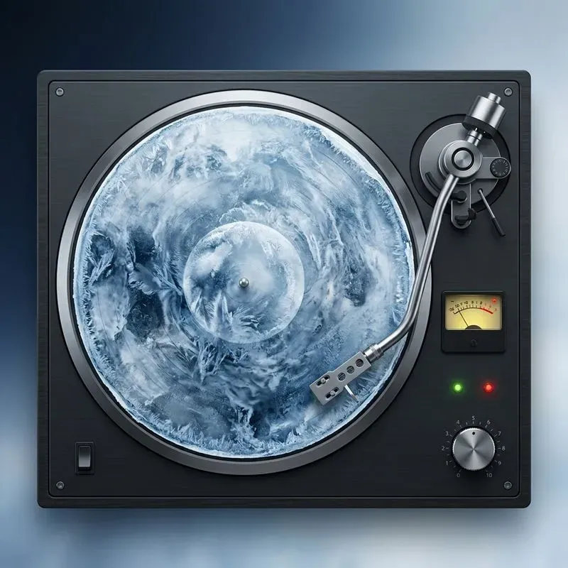 Vinyl Record Players Viewed From The Top