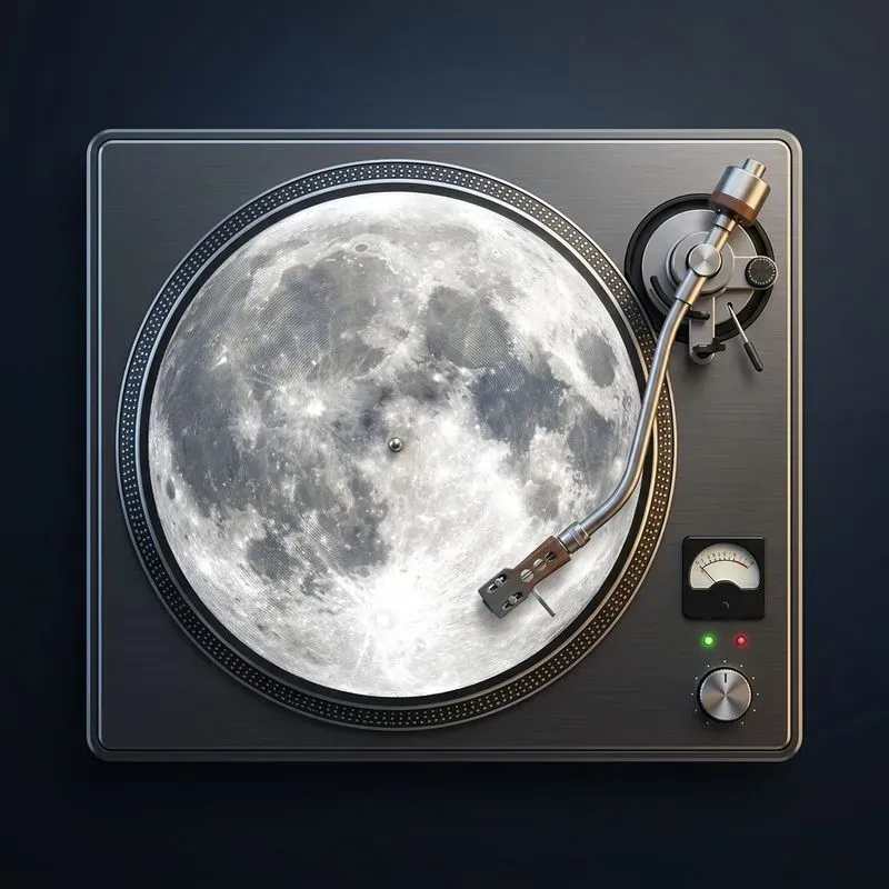 Vinyl Record Players Viewed From The Top
