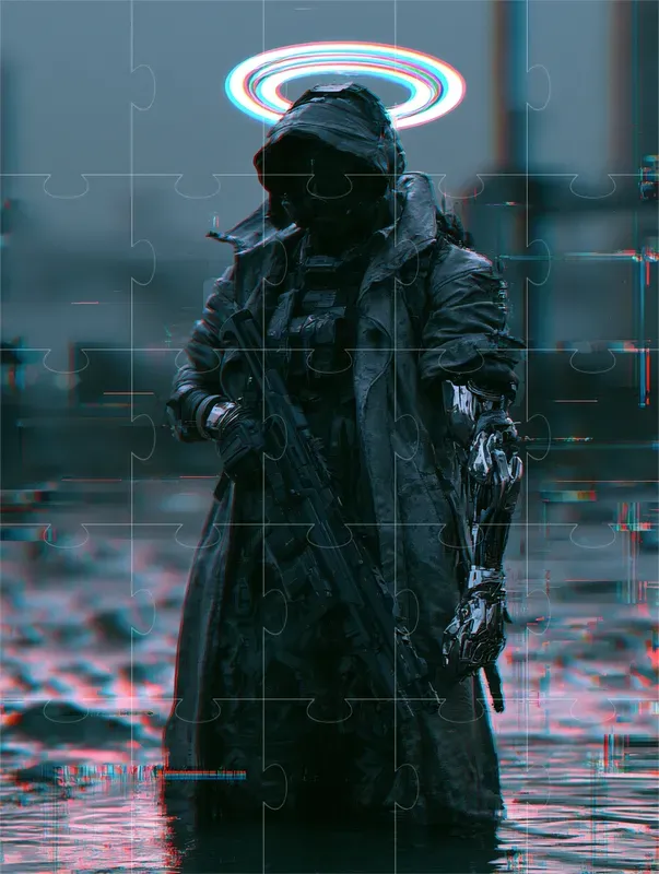 Cyberpunk Glitch Character Portraits