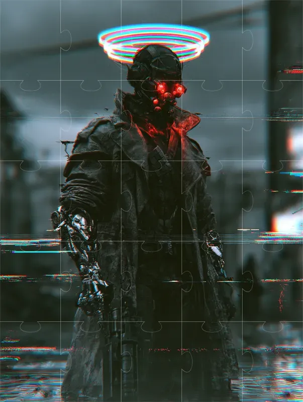 Cyberpunk Glitch Character Portraits