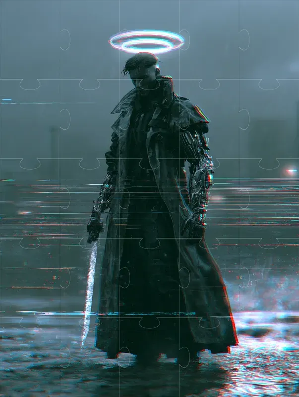 Cyberpunk Glitch Character Portraits