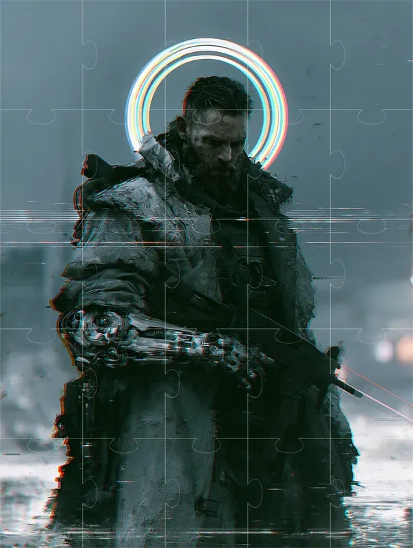 Cyberpunk Glitch Character Portraits
