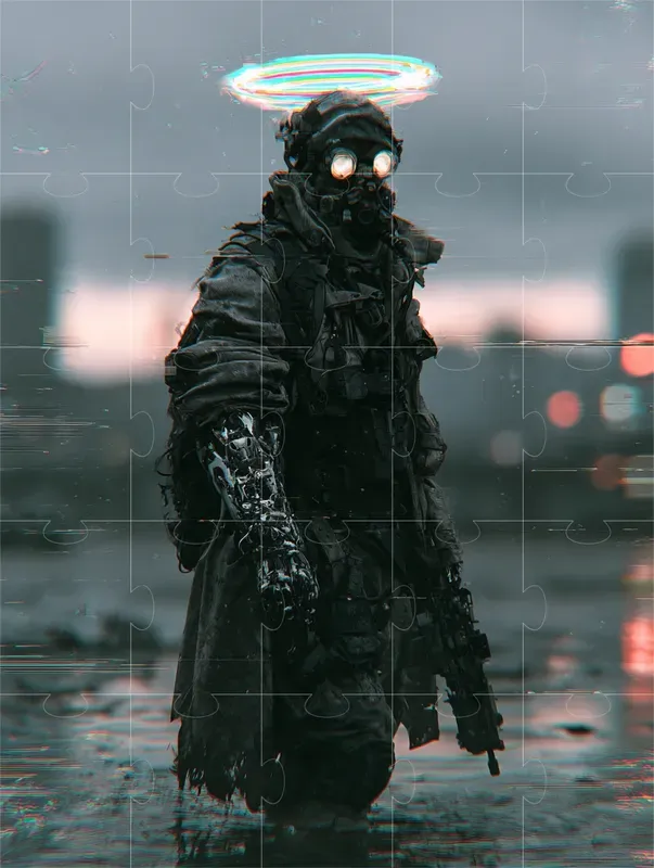 Cyberpunk Glitch Character Portraits