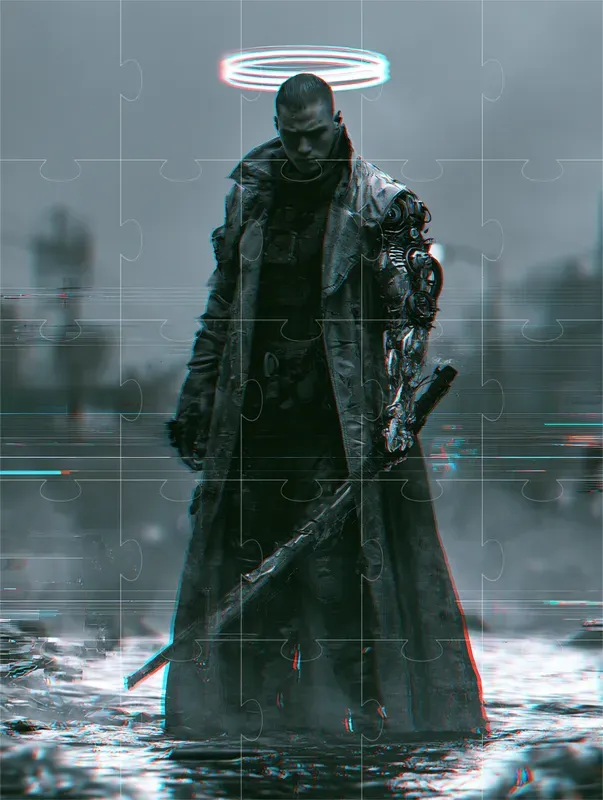 Cyberpunk Glitch Character Portraits