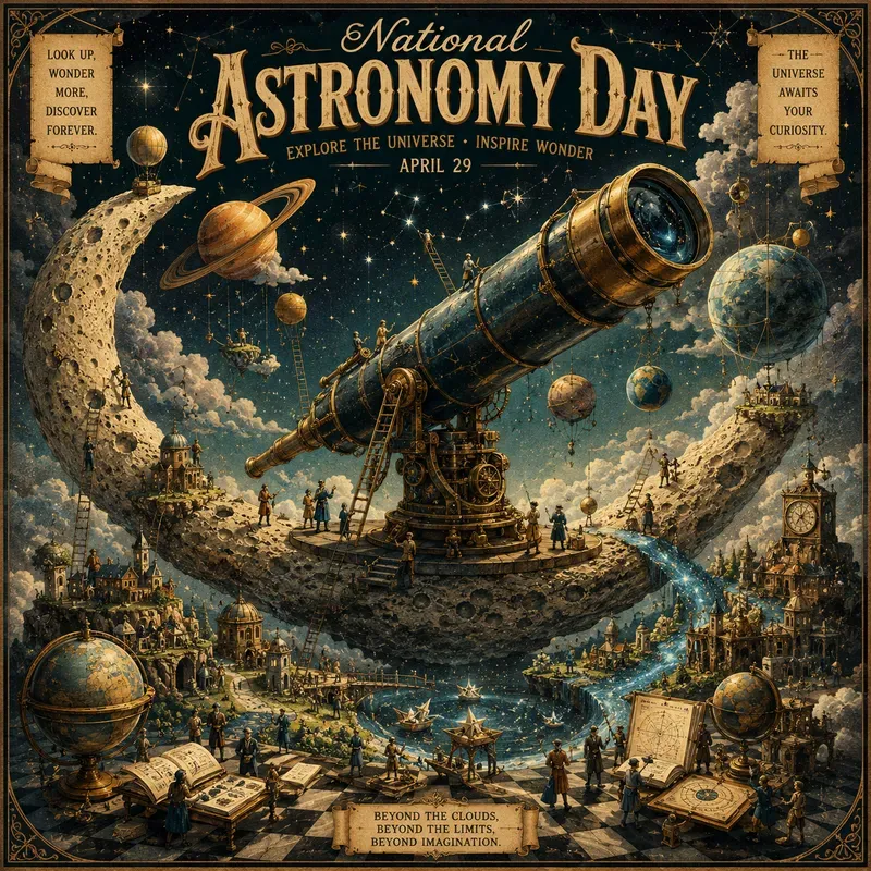 Surreal Vintage Celebration Poster Art
